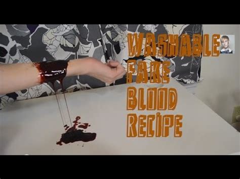 fake blood that won t stain clothes|non staining blood recipe.